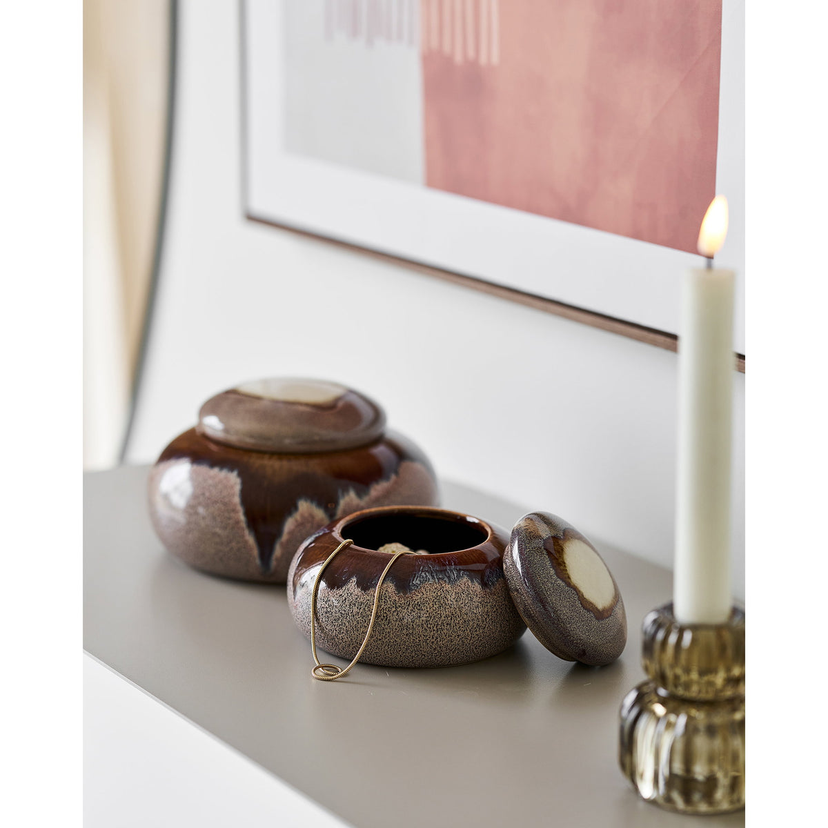 Rhea Regal – Metall Sand, 31 × 118 × 97 cm – Ansicht 6