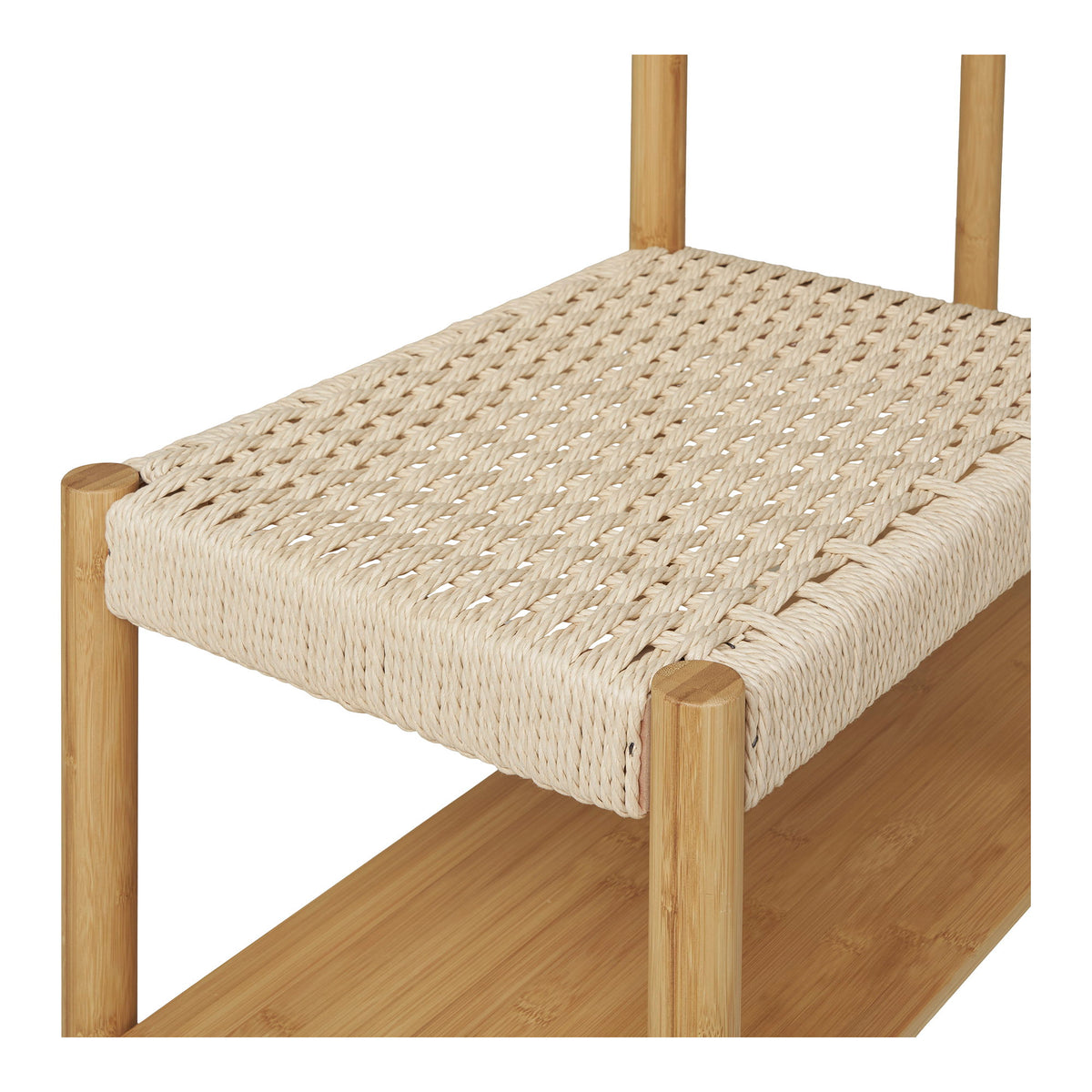 Yorick Kleiderständer mit Sitzbank – Bambus Natur, 36 × 95 × 165 cm – Ansicht 4