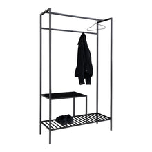 Sami Kleiderschrank – Schwarz, Gestell Schwarz, 101 × 38 × 170 cm von Luiva Living