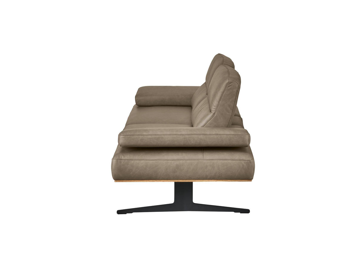 Arendal 2,5-Sitzer-Sofa in Leder Elephant – Seitenansicht
