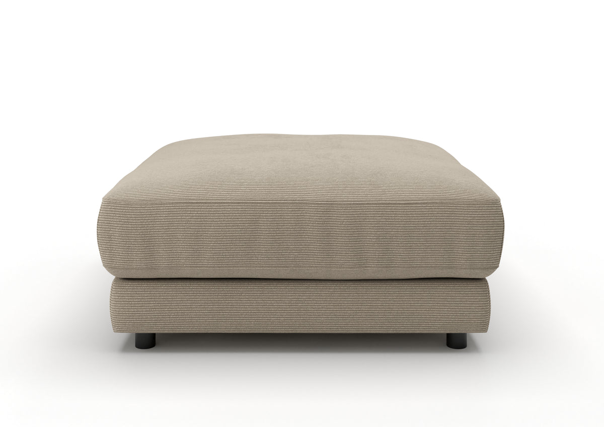 Skagen Hocker in Feincord Sand – Ansicht von vorn