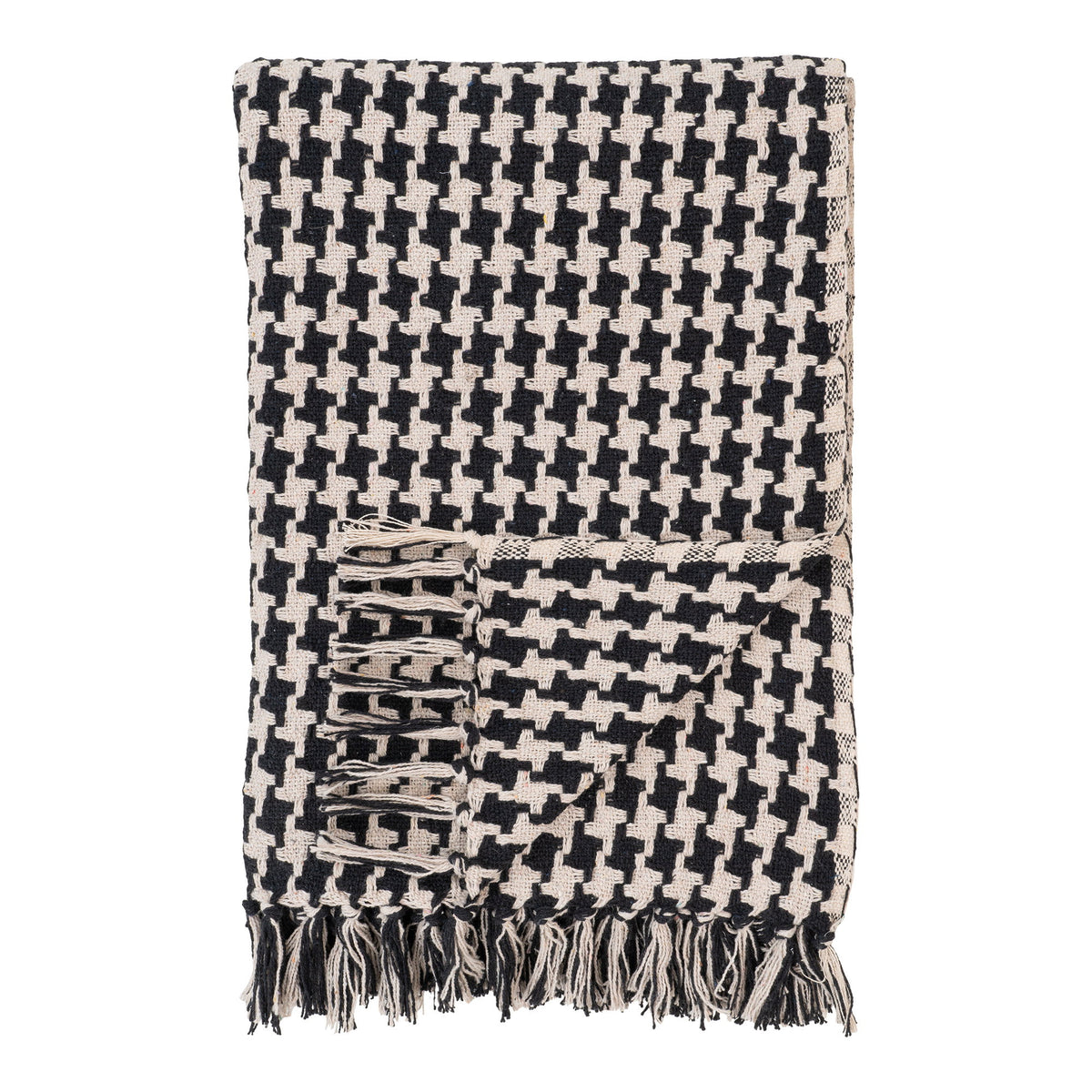 Anja Plaid – Schwarz/Beige, 130 × 180 cm von Luiva Living