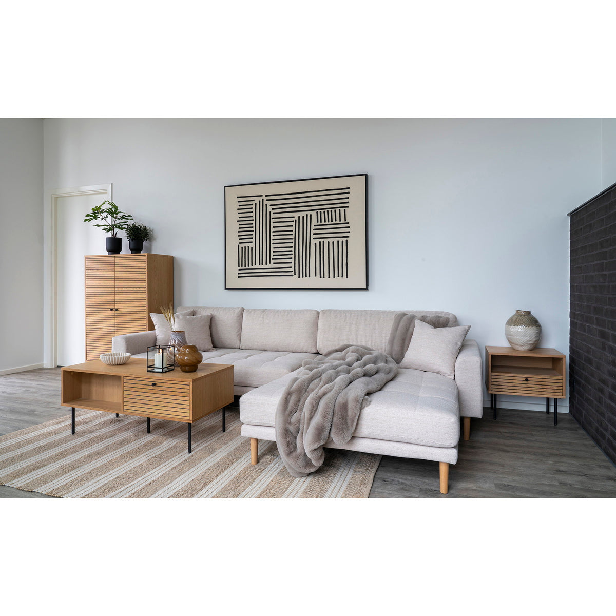 Esko Plaid – Kunstfell Grau, 130 × 180 cm – Ansicht 2