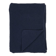 Lilo Plaid – Recycling-Baumwolle Dunkelblau, 130 × 170 cm von Luiva Living