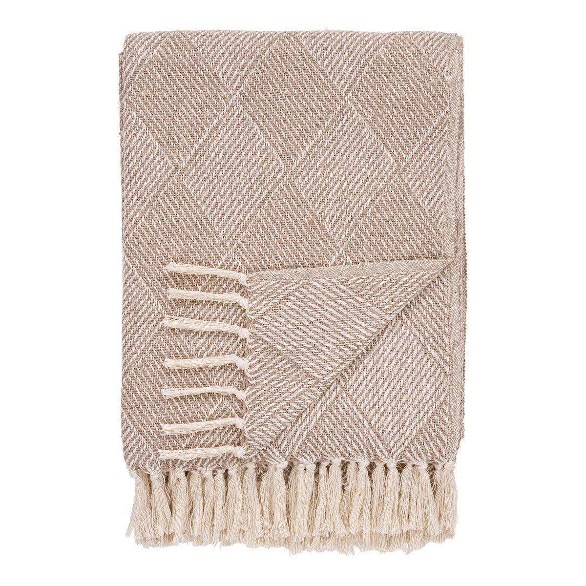 Malou Plaid – Taupe, 130 × 180 cm von Luiva Living