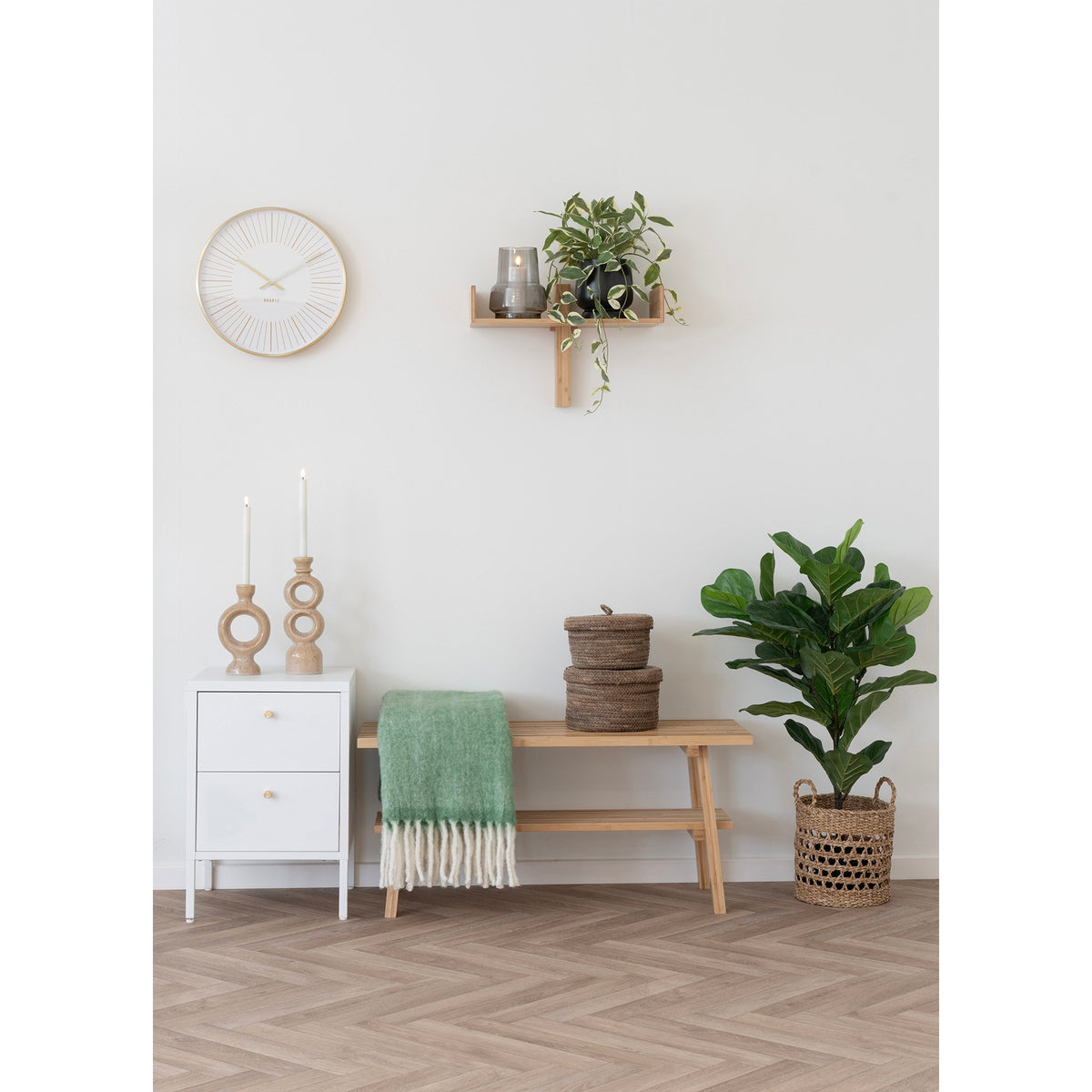 Dagny Plaid – Wollmischung Grün, 130 × 170 cm – Ansicht 4