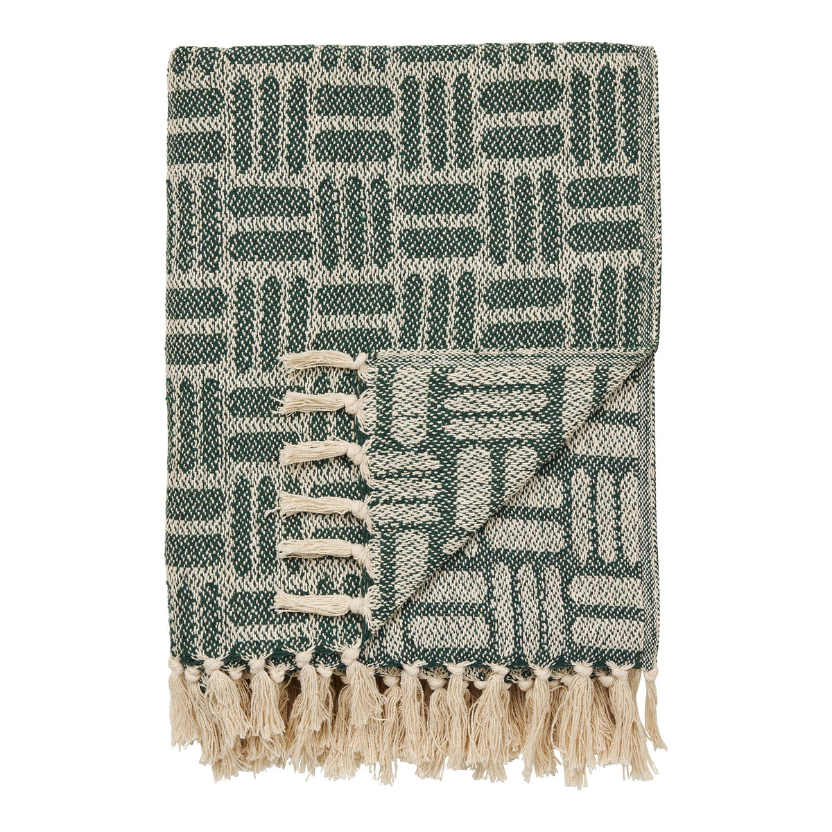 Halvar Plaid – Grün, 130 × 180 cm von Luiva Living