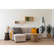 Lilo Kissen – Recycling-Baumwolle Ocker, 45 × 45 cm – Ansicht 5