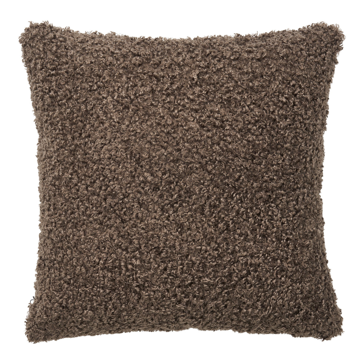 Nadja Kissen – Bouclé Dunkelgrau, 45 × 45 cm von Luiva Living