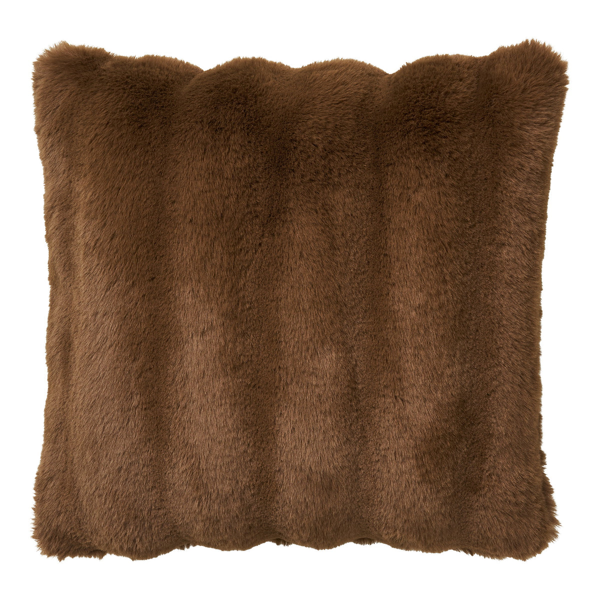 Esko Kissen – Kunstfell Braun, 45 × 45 cm von Luiva Living
