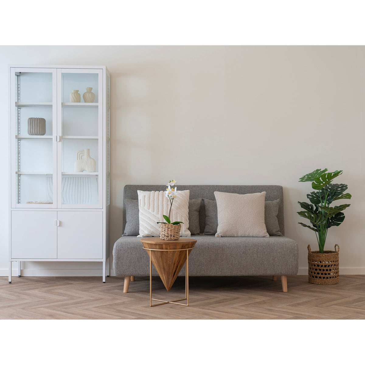 Flynn Kissen – Bouclé Beige, 45 × 45 cm – Ansicht 5