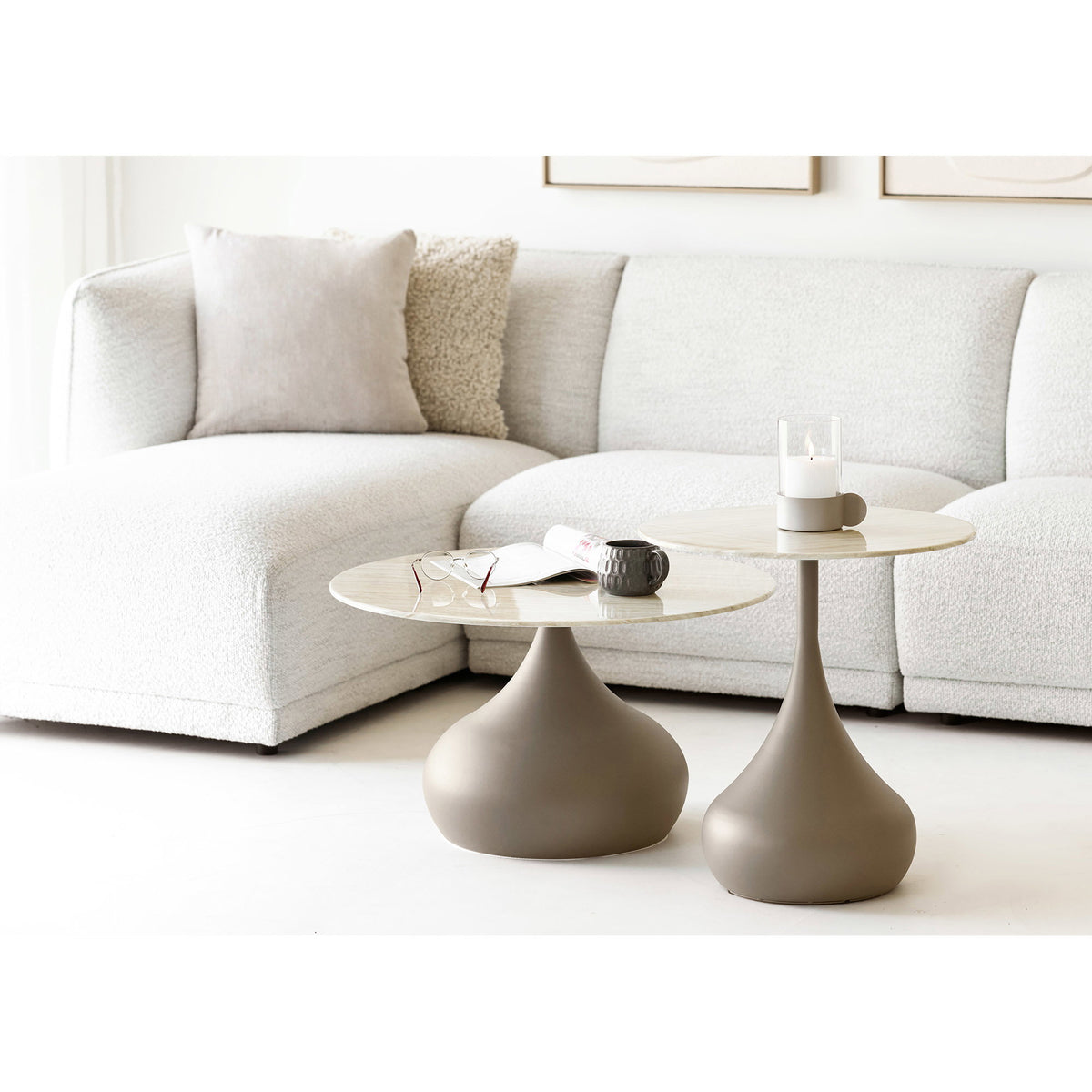 Gaia Kissen – Beige, 45 × 45 cm – Ansicht 5