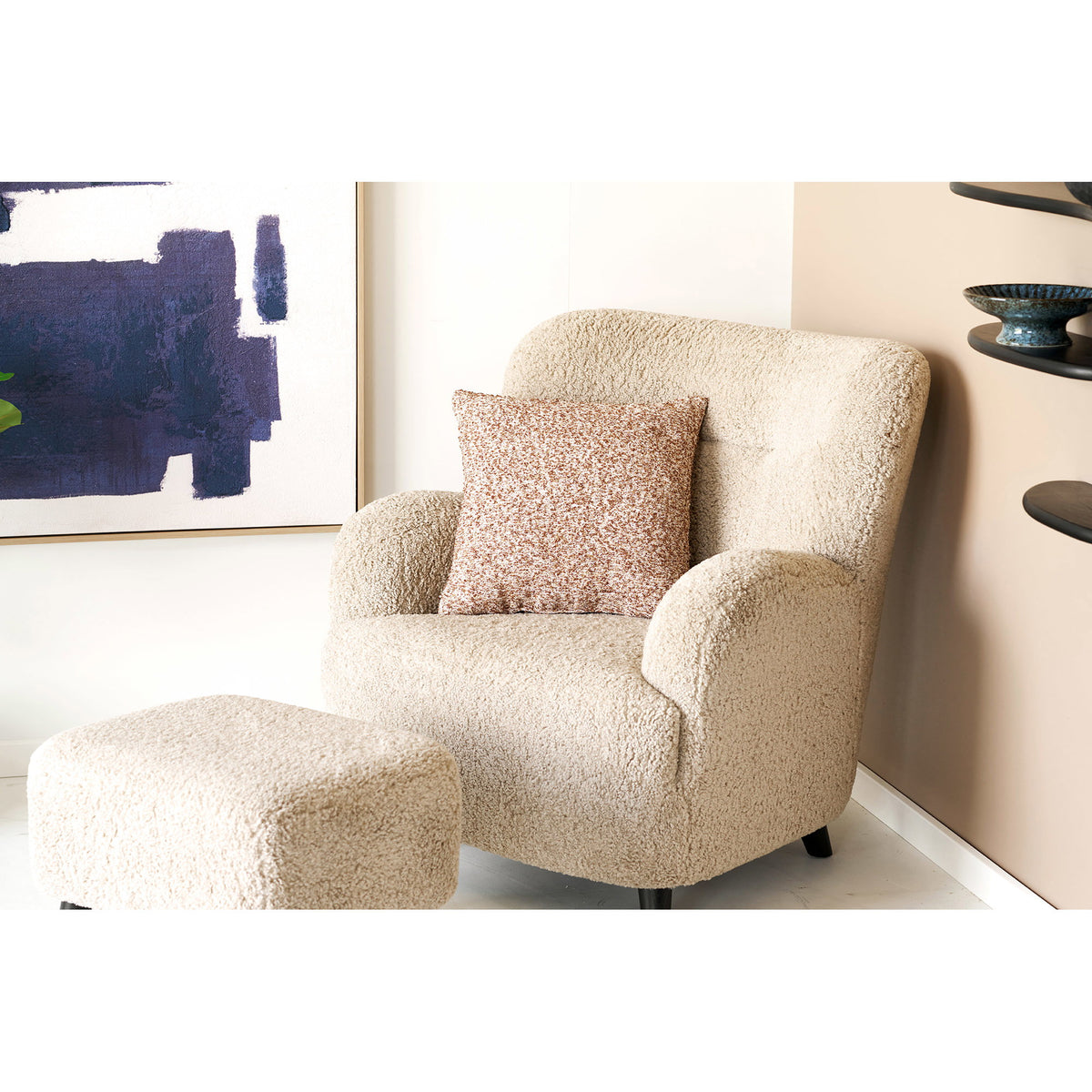Aaron Kissen – Braun/Beige, 45 × 45 cm – Ansicht 3
