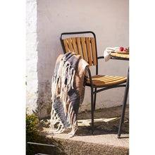 Dagny Plaid – Wollmischung Schwarz/Braun, 130 × 170 cm – Ansicht 2