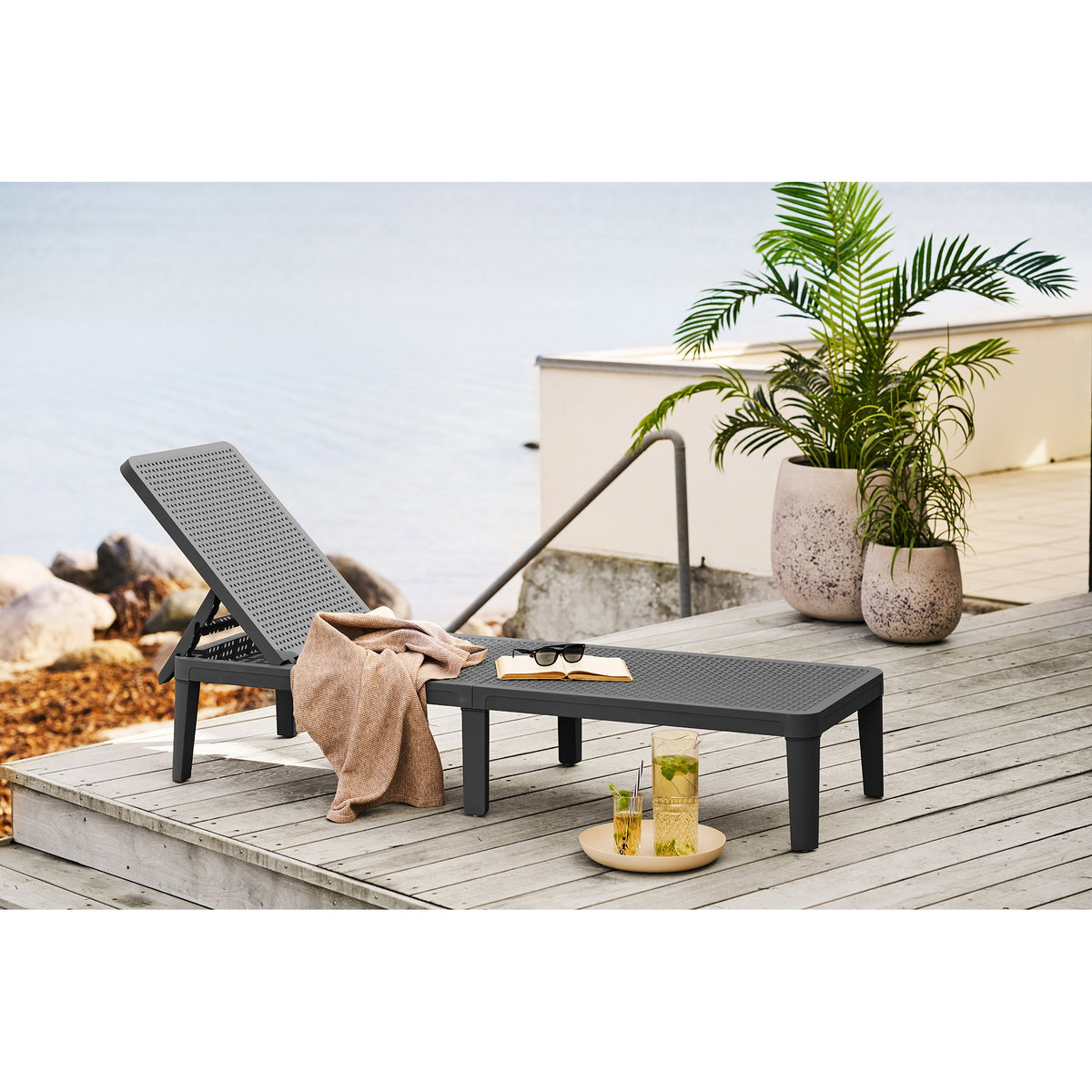 Arno Plaid – Taupe, 130 × 156 cm – Ansicht 2