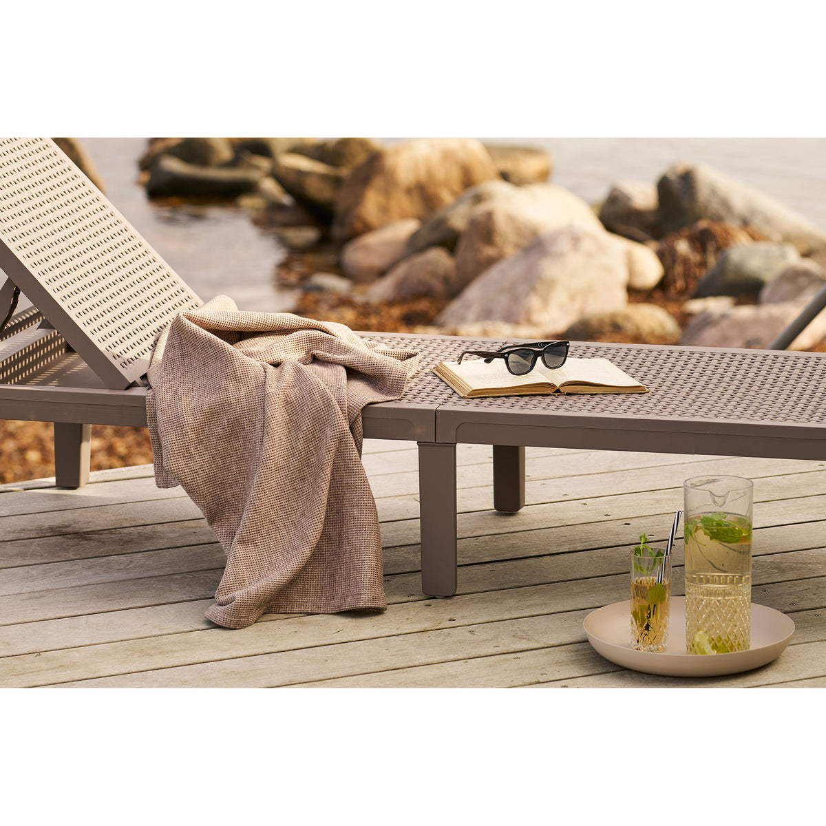 Arno Plaid – Taupe, 130 × 156 cm – Ansicht 3