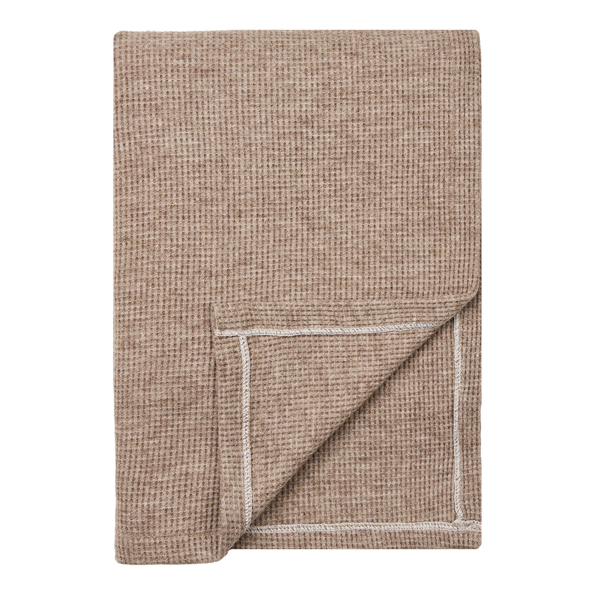 Arno Plaid – Taupe, 130 × 156 cm von Luiva Living