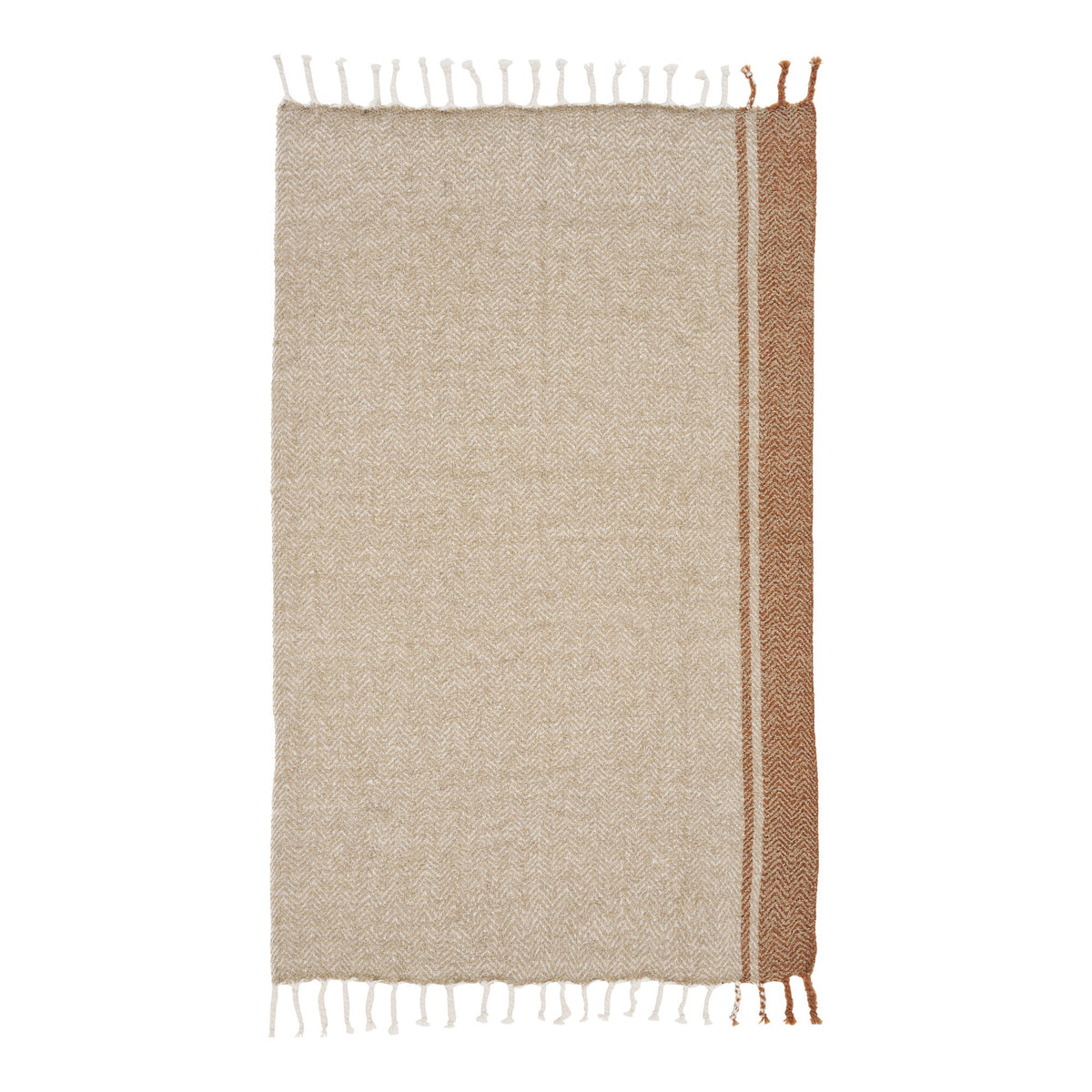 Odette Plaid – Beige/Goldorange, 130 × 180 cm – Ansicht 2