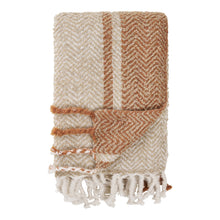 Odette Plaid – Beige/Goldorange, 130 × 180 cm von Luiva Living