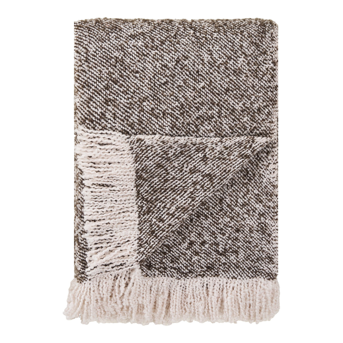 Valdemar Plaid – Beige/Braun, 130 × 180 cm von Luiva Living