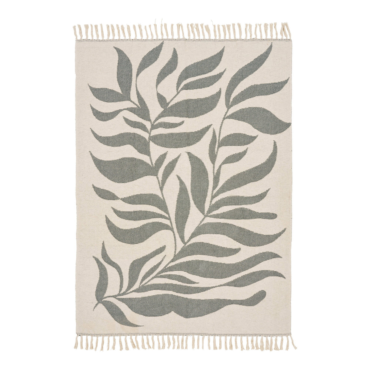 Fenja Plaid – Sand/Grün, 130 × 180 cm – Ansicht 2