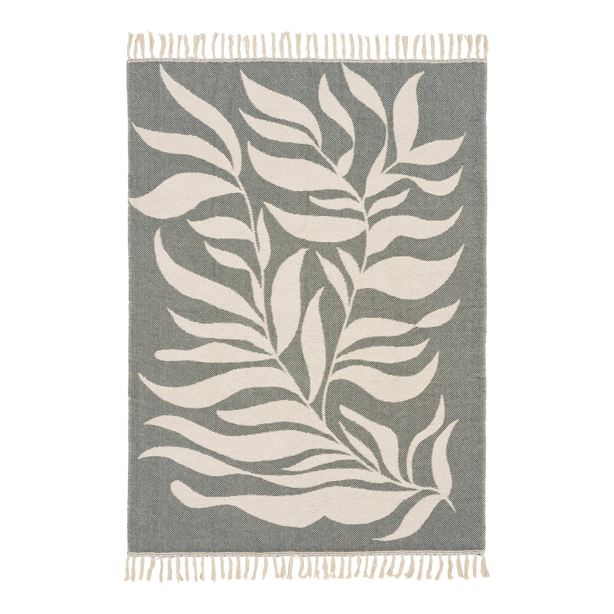 Fenja Plaid – Sand/Grün, 130 × 180 cm – Ansicht 3