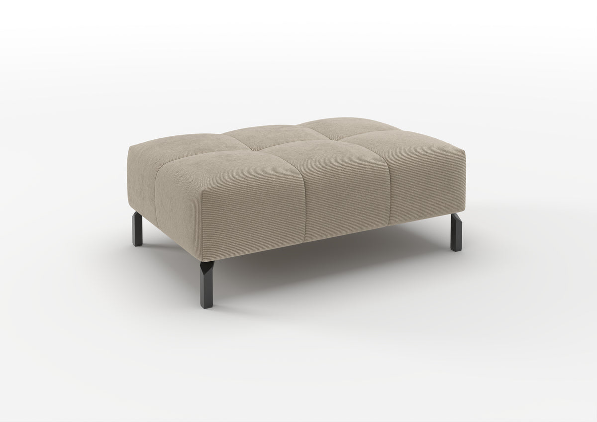 Kalmar Hockerbank in Feincord Sand