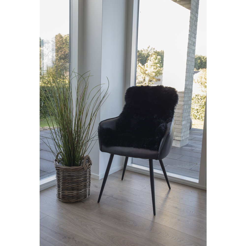 Lammfell – Schwarz, 50 × 85 cm – Ansicht 2