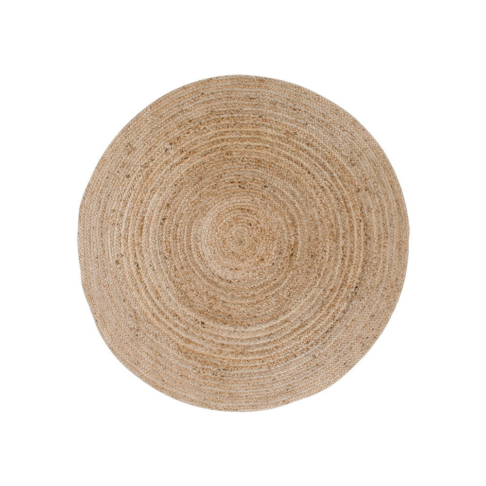 Signe Teppich rund – Jutegeflecht Natur, ø 90 cm von Luiva Living