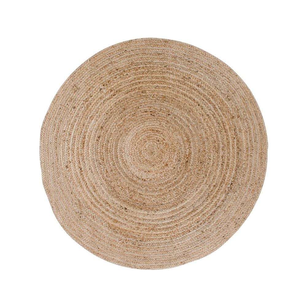 Signe Teppich rund – Jutegeflecht Natur, ø 120 cm von Luiva Living