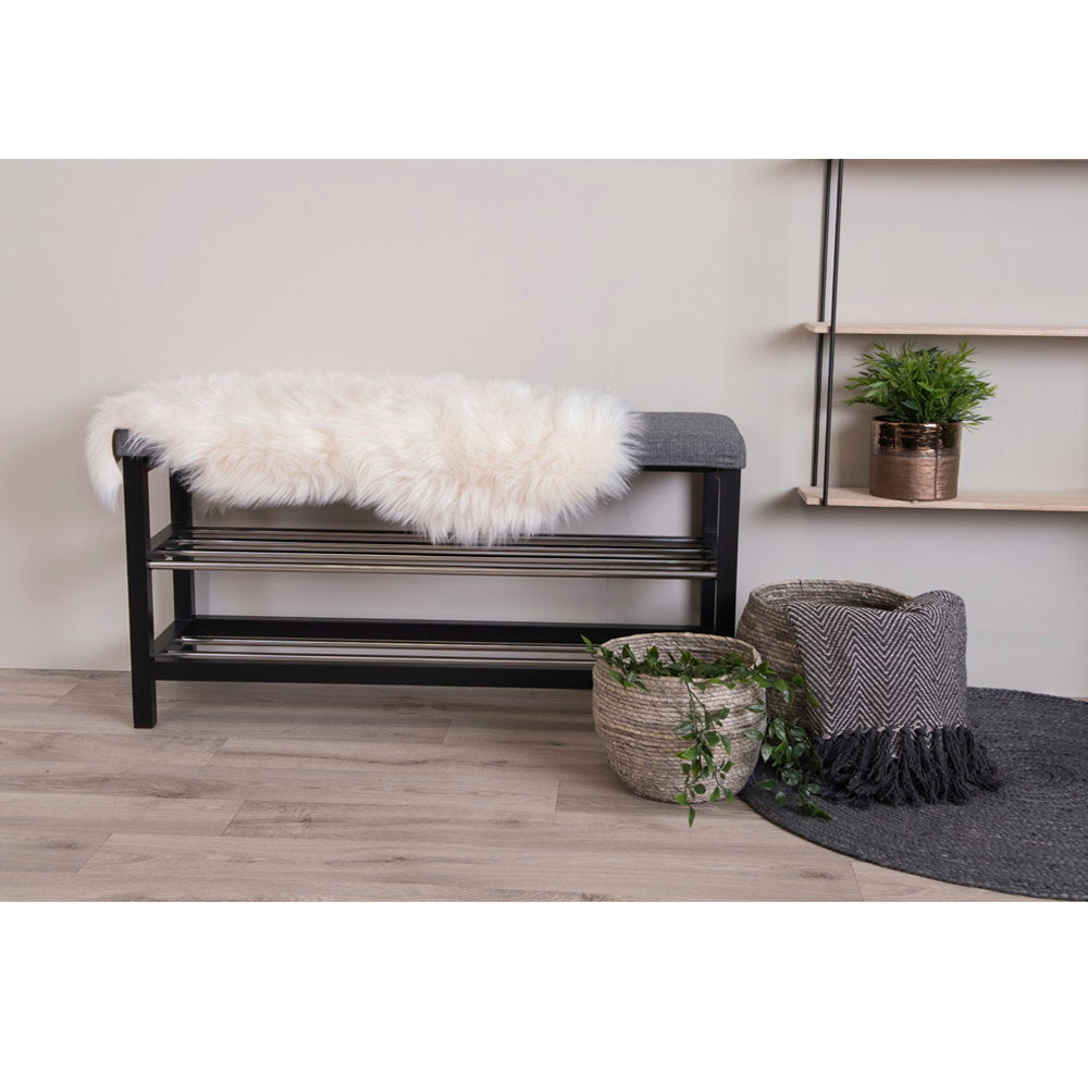 Kunstfell in Lammfell-Optik – Elfenbein, 50 × 85 cm – Ansicht 2