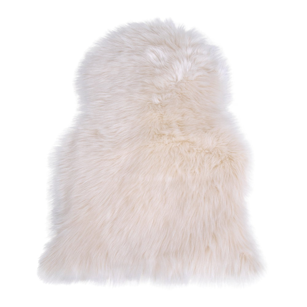 Kunstfell in Lammfell-Optik – Elfenbein, 50 × 85 cm von Luiva Living
