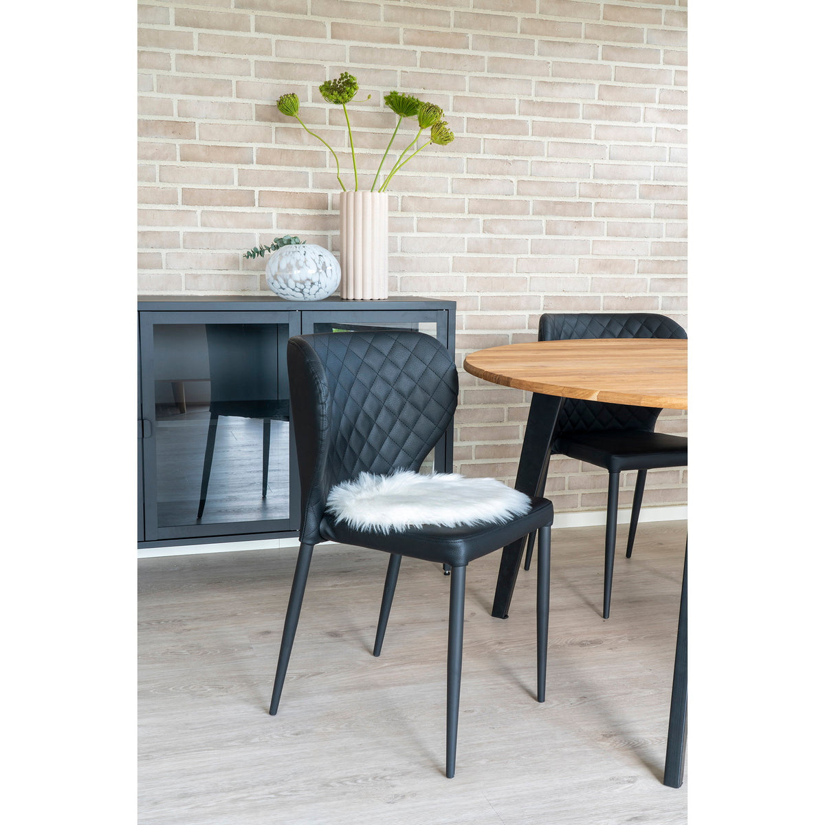 Sitzauflage in Lammfell-Optik – Weiß, ø 35 cm – Ansicht 3
