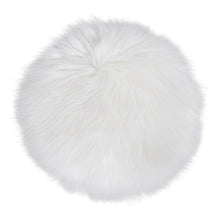 Sitzauflage in Lammfell-Optik – Weiß, ø 35 cm von Luiva Living