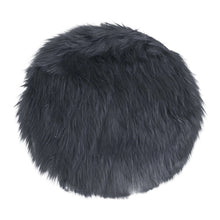 Sitzauflage in Lammfell-Optik – Grau, ø 35 cm von Luiva Living