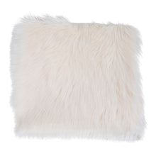 Sitzauflage in Lammfell-Optik – Elfenbein, 40 × 40 cm von Luiva Living