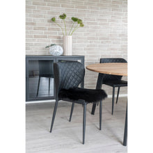 Sitzauflage in Lammfell-Optik – Schwarz, 40 × 40 cm – Ansicht 2