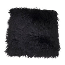 Sitzauflage in Lammfell-Optik – Schwarz, 40 × 40 cm von Luiva Living