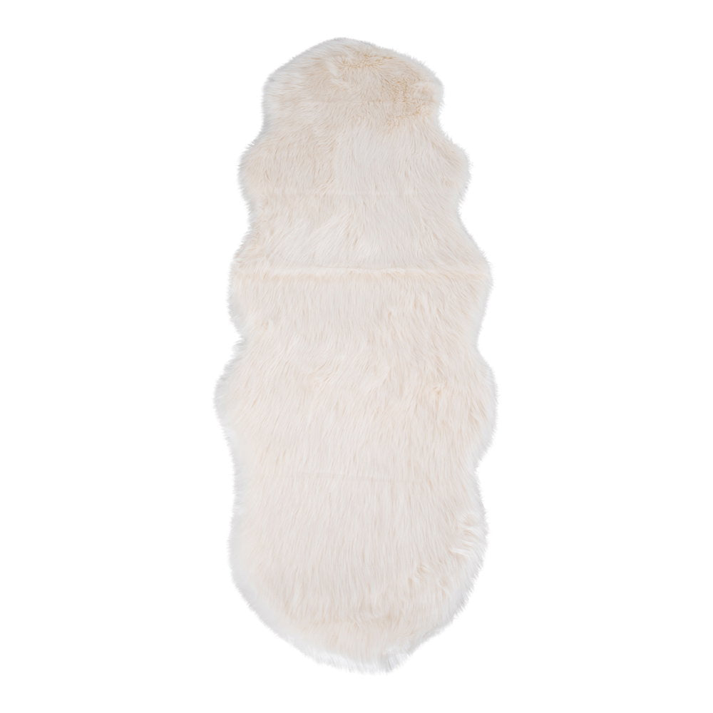 Kunstfell in Lammfell-Optik – Elfenbein, 60 × 180 cm von Luiva Living
