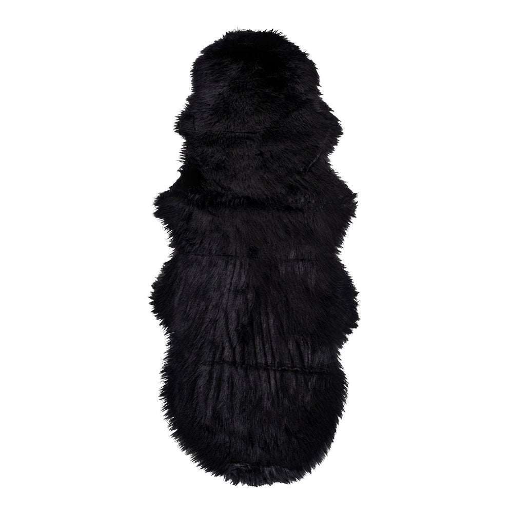 Kunstfell in Lammfell-Optik – Schwarz, 60 × 180 cm von Luiva Living