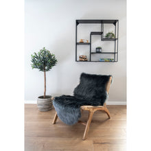 Kunstfell in Lammfell-Optik – Grau, 60 × 180 cm – Ansicht 2