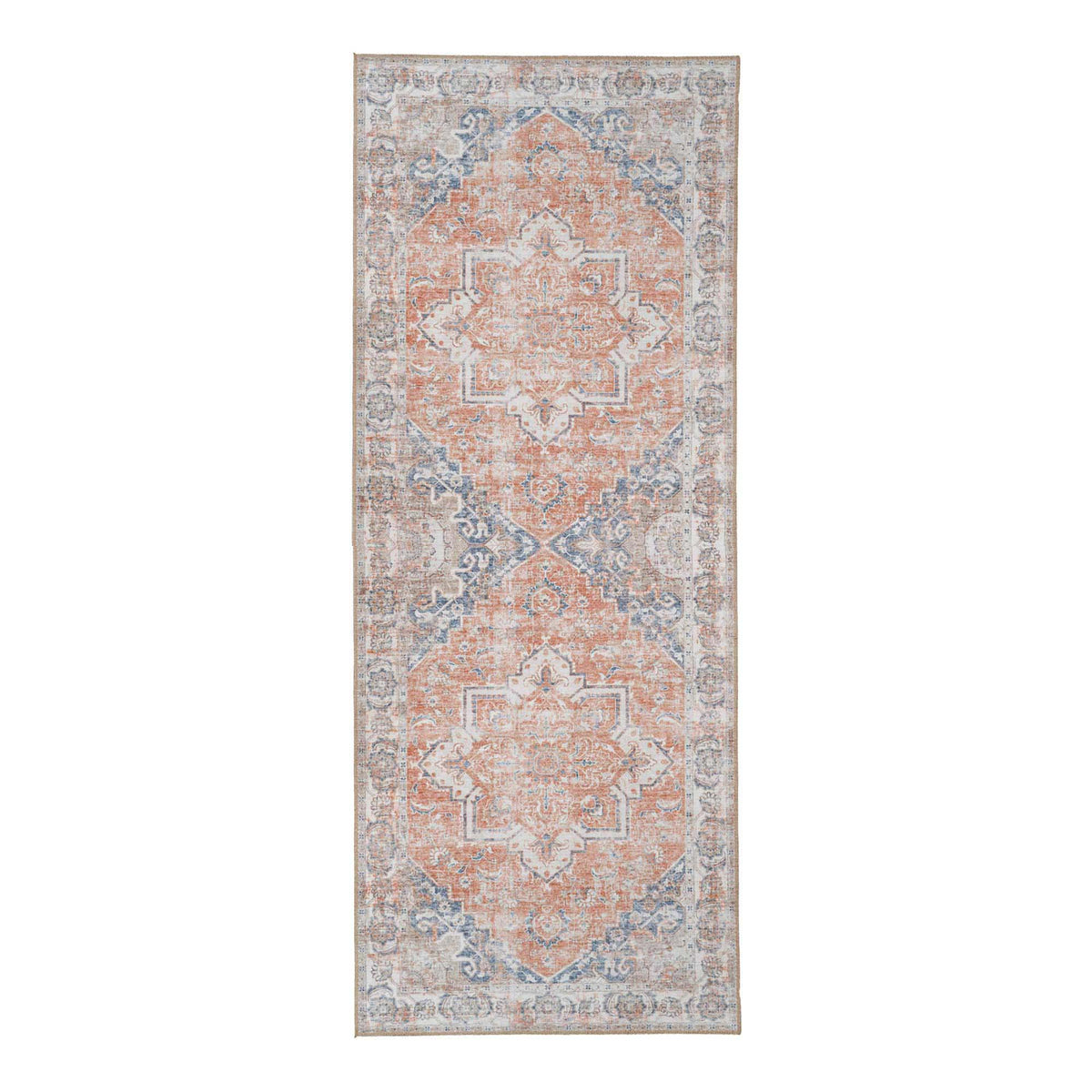 Oona Läufer – Orange/Blau, 80 × 200 cm von Luiva Living