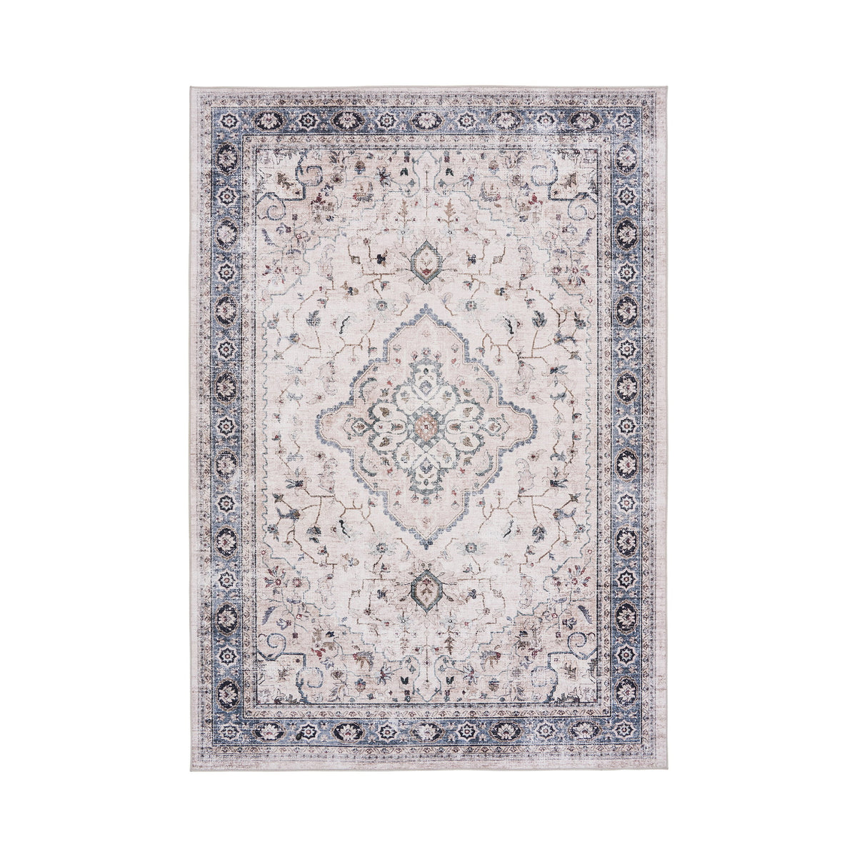 Oona Teppich – Cremeweiß/Beige/Staubblau, 160 × 230 cm von Luiva Living