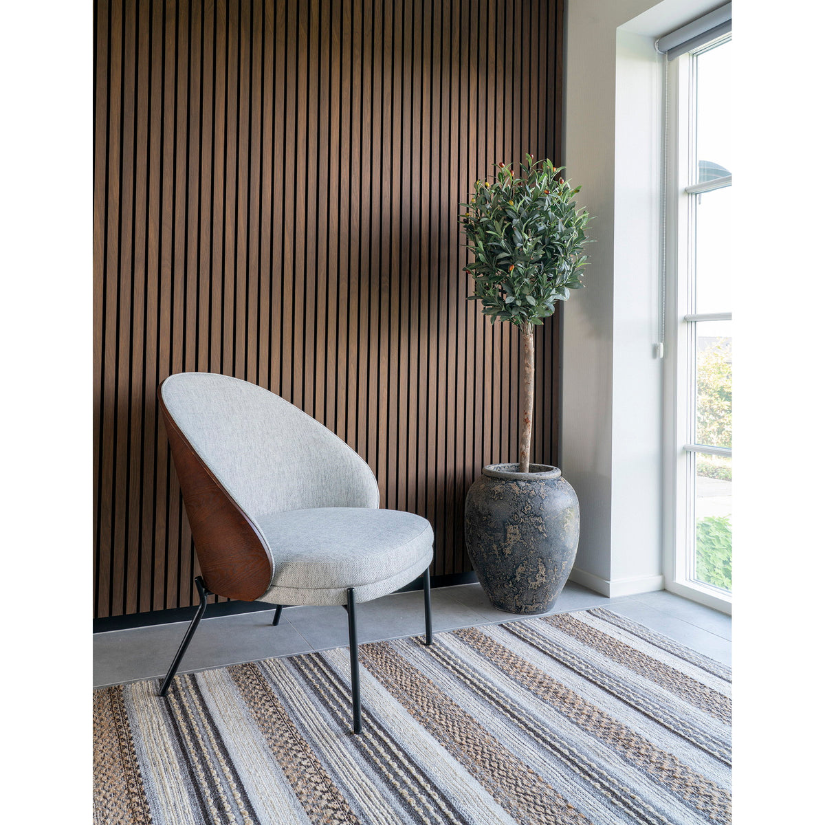 Per Teppich – Handgewebt Natur/Grau, 160 × 230 cm – Ansicht 2