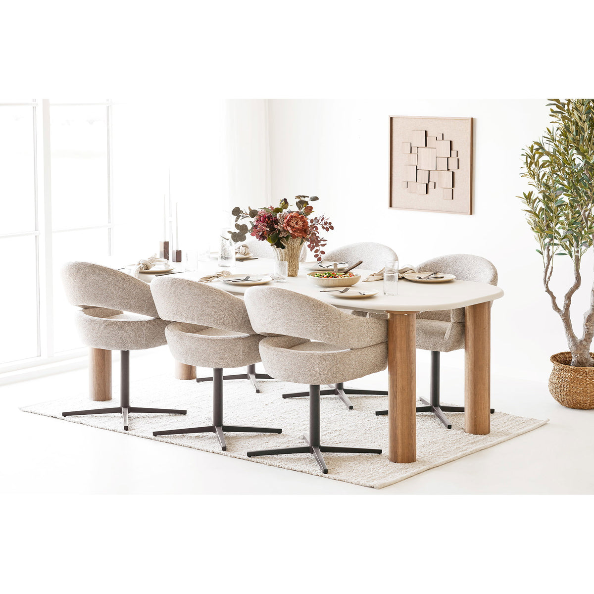 Lenja Teppich – Handgewebt Beige, 160 × 230 cm – Ansicht 3