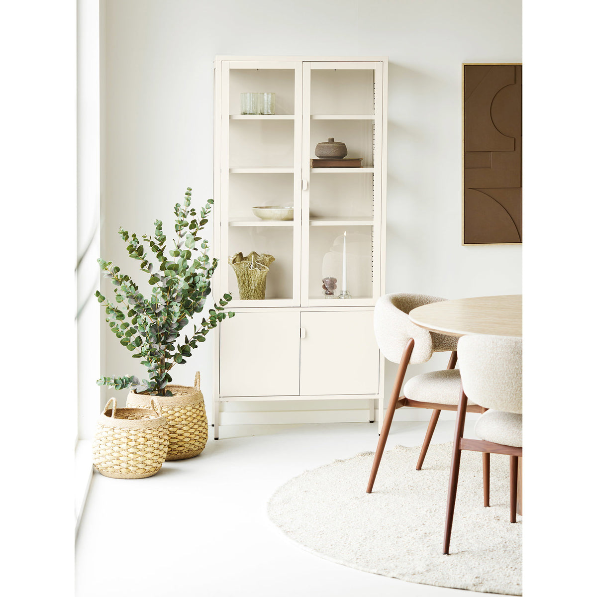 Lenja Teppich rund – Handgewebt Beige, ø 240 cm – Ansicht 3