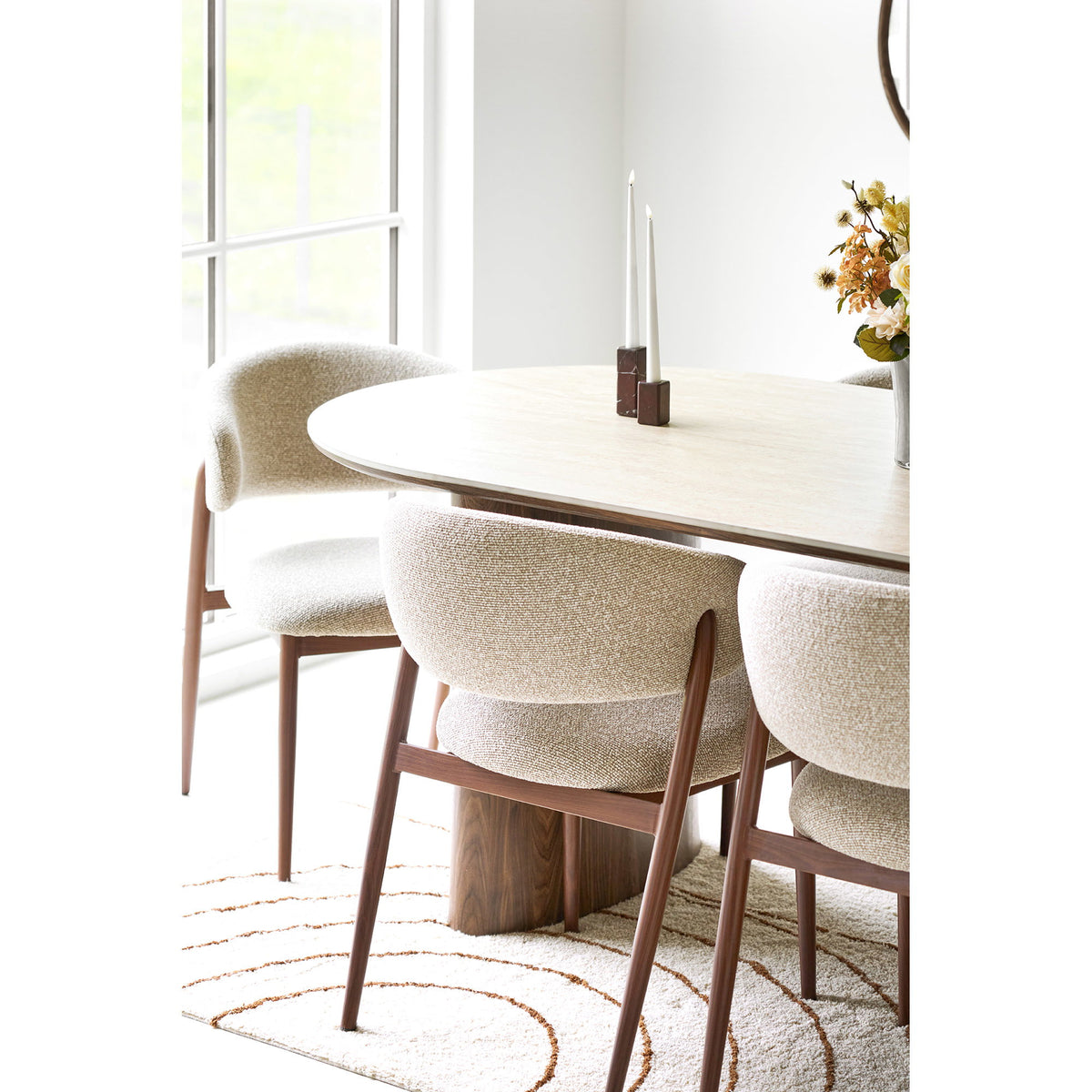 Cedric Teppich – Baumwolle, bedruckt Beige, 160 × 230 cm – Ansicht 5