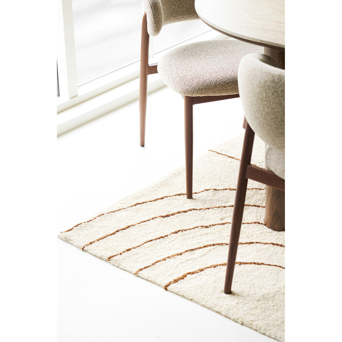 Cedric Teppich – Baumwolle, bedruckt Beige, 200 × 300 cm – Ansicht 4