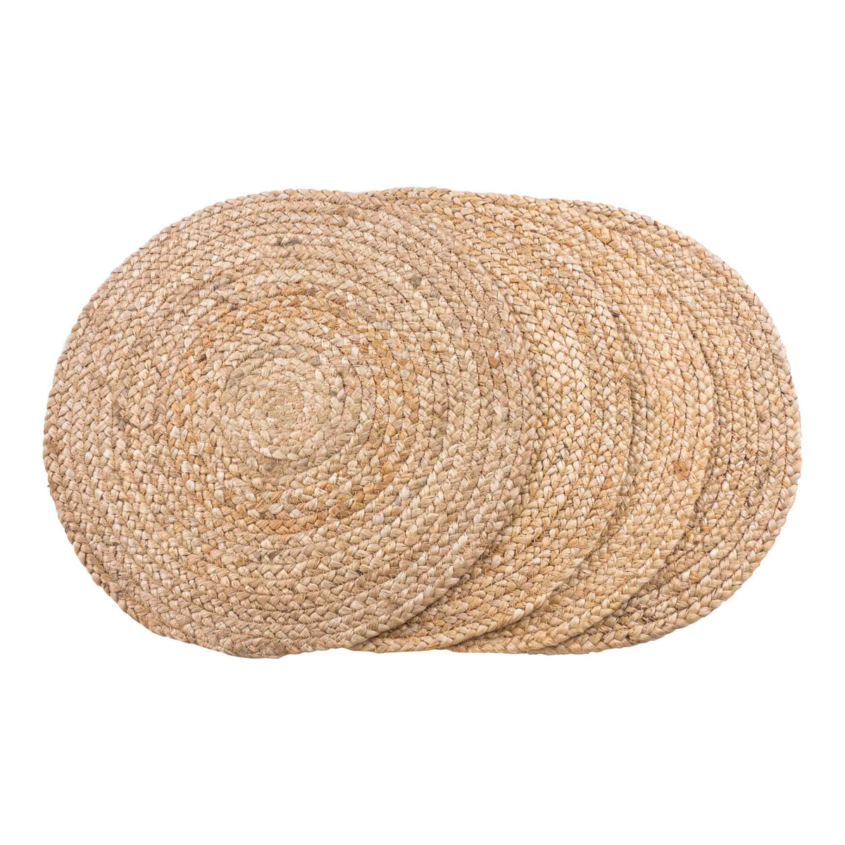 Signe Tischset rund 4er-Set – Jute, geflochten Natur, ø 38 cm von Luiva Living