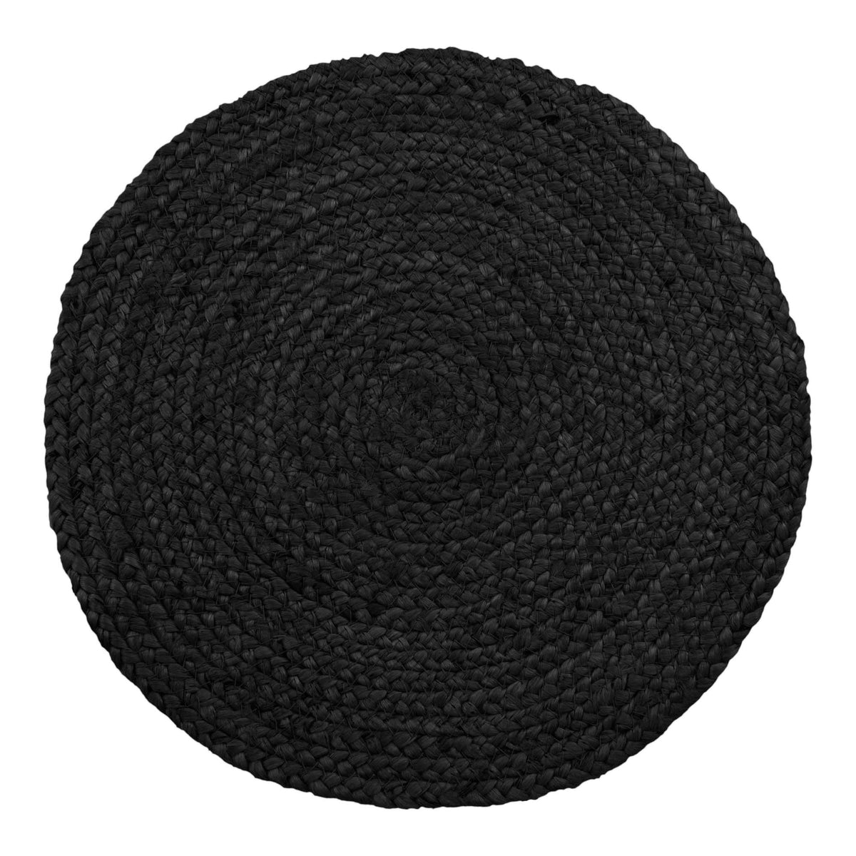 Signe Tischset rund 4er-Set – Jute, geflochten Dunkelgrau, ø 38 cm – Ansicht 2